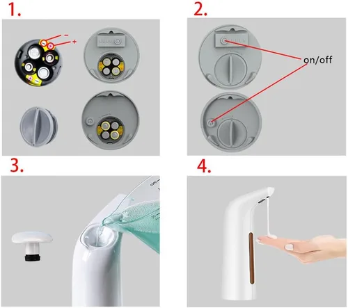 Miniatura 6 de Dispensador de jabón automático sin contacto para baño y cocina, dispensador de jabón líquido de manos, IPX6 resistente al agua, 14 onzas líquidas