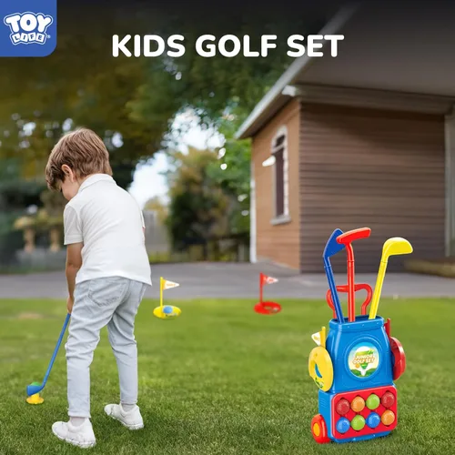 Miniatura 4 de TOY Life Clubes de golf para niños de 3 a 5 años, juego de palos de golf de plástico para bebés y niños pequeños, juego de golf de 3 a 5 para niños