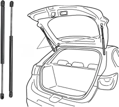 Miniatura 5 de Barra de apoyo del tronco de la puerta trasera del coche para Sandero para Stepway I (BS) Hatchback 2007-2012 (OEM: 8200526363) -20.5 in