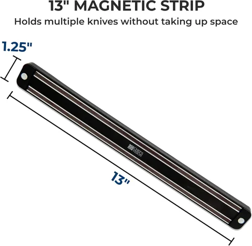 Miniatura 3 de Chef's Vision Soporte magnético para cuchillos montado en la pared, tira magnética de cuchillos de 13 pulgadas para pared, estante y barra