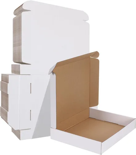 Miniatura 49 de HORLIMER Paquete de 40 cajas de envío de 5 x 5 x 5, caja de cartón corrugado blanco para correo, embalaje, pequeñas empresas