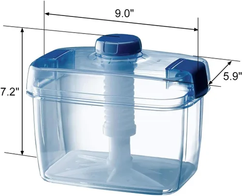 Miniatura 7 de Tsukemono - Contenedor rectangular para hacer pepinillos instantáneos, fabricado en Japón, sin BPA (azul 0.8 L)