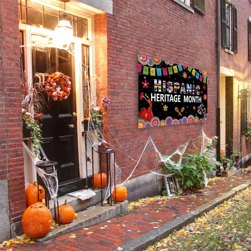 Miniatura 3 de Bandera de decoración del mes de la herencia hispana de 2 x 3 pies, doble impresa, bandera latinoamericana divertida para decoración de aula 4