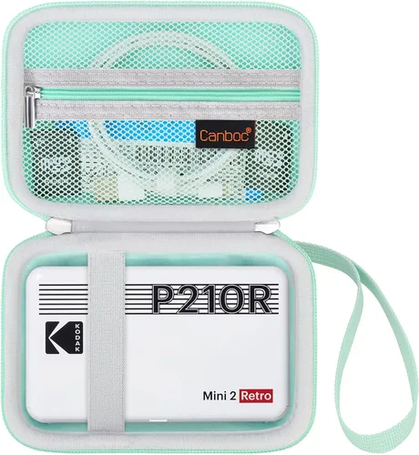 Miniatura 12 de Canboc Funda de transporte para impresora fotográfica portátil Kodak Mini 2 Retro 4PASS (2.1 x 3.4 pulgadas), bolsillo de malla para papel