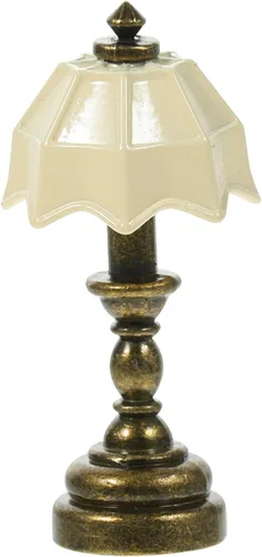 MAGICLULU Lámpara de mesa de casa de muñecas retro en miniatura de 1.77 x 0.78 x 0.78 pulgadas, estilo vintage, mini modelo de luz de escritorio