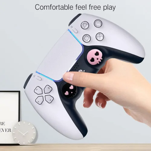 Miniatura 5 de PERFECTSIGHT Lindas tapas de agarre para el pulgar para el controlador PS5/PS4, tapas analógicas de silicona para Halloween para Xbox Series X/S