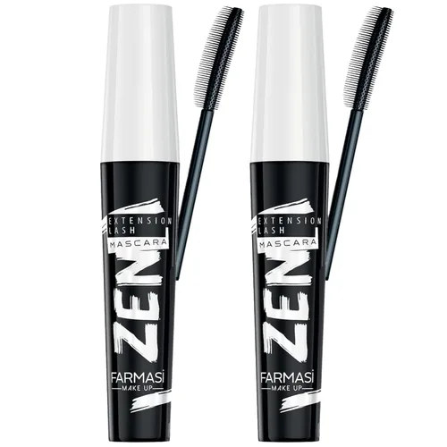 Miniatura 10 de FARMASi Zen Extension - Máscara de pestañas, efecto alargador y voluminizador, definición sin grumos, uso sin manchas, cepillo de silicona