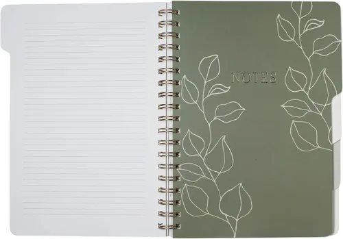 Miniatura 4 de Fringe Studio 343PA001FSC - Cuaderno con pestaña grande, tapa flexible de tapa blanda, 5 divisores de materia/troquelado, 7.25 x 10 pulgadas, 180