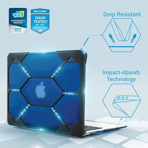 Miniatura 3 de IBENZER HA13CYBL HA13CYBL - Funda compatible con MacBook Air de 13 pulgadas A1466 A1369, carcasa rígida resistente para Apple Mac Air 13 versión Azul