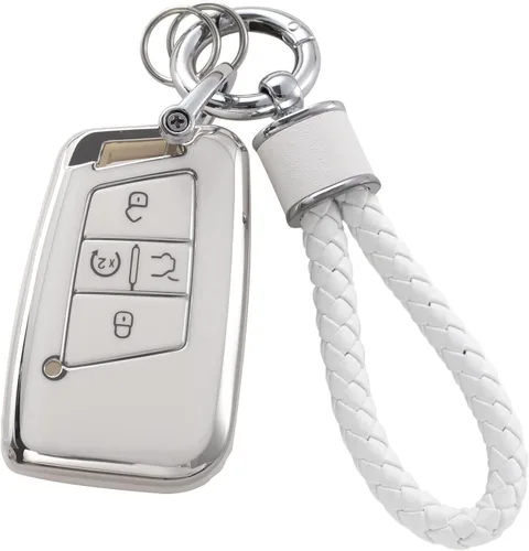 Miniatura 38 de YO&YOYE - Funda para llavero Ford con llavero, protector de llavero de TPU suave para F150 Explorer Mustang Edge Lincoln MKZ MKX MKC