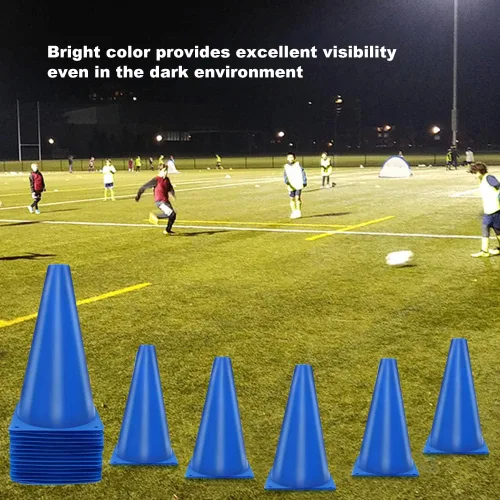 Miniatura 4 de Cones Sports 9 pulgadas, paquete de 15 conos de entrenamiento para práctica de fútbol, juego de conos de campo de agilidad para ejercicios de fútbol