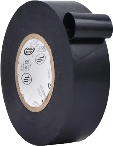 WOD ETC766 - Cinta eléctrica negra de grado profesional para uso general, núcleo listado UL/CSA. Cinta adhesiva de goma de vinilo: 1 pulgada x 66