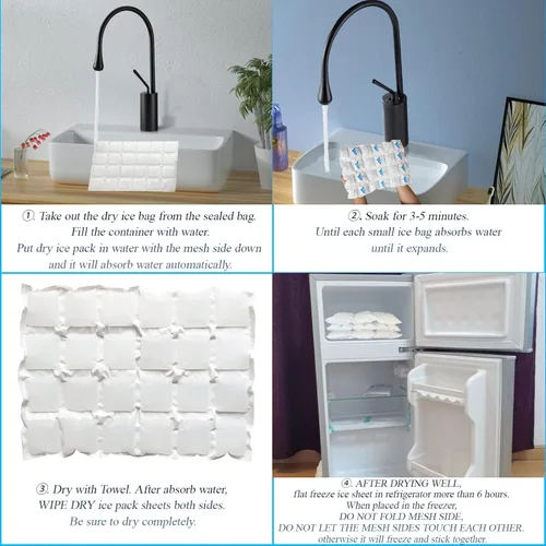 Miniatura 7 de Bolsas de hielo reutilizables para enfriar bolsa de hielo seco para envío de alimentos congelados y alimentos perecederos y almacenamiento y correo