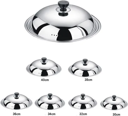 Miniatura 4 de Hofumix - Tapa universal para olla de acero inoxidable, tapa para utensilios, con ventilación de vapor, 13.38 pulgadas (pequeño)