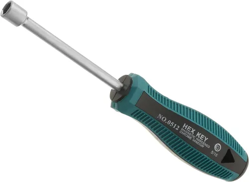 Auniwaig Imperial - Destornilladores de tuerca hexagonal de 5/16 pulgadas, acero no magnético de punta de seis puntos con eje de 3.66 pulgadas, 1