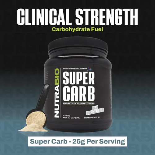 Miniatura 8 de NutraBio Super Carb, Polvo de Carbohidratos con Dextrina en Racimo y Electrolitos, Polvo de Suplemento de Carbohidratos Avanzado para Combustible