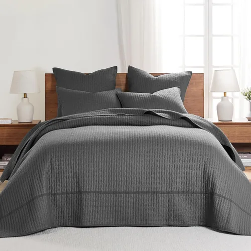 Miniatura 33 de Levtex Home - Juego de edredón reversible con punto de cruz tamaño Queen (104x106 pulgadas) con 2 fundas de almohada (26x20 pulgadas) - Textura