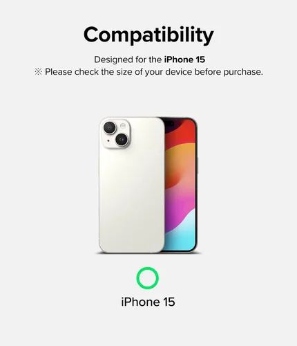 Miniatura 2 de Ringke Vidrio de cubierta completa [súper fácil de instalar] compatible con iPhone 15, compatible con fundas, inastillable, dureza 9H, vidrio