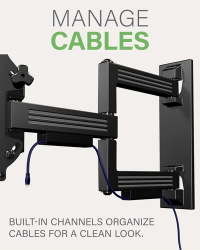 Miniatura 7 de SANUS Soporte de TV de movimiento completo – Soporte de pared de TV de 32 a 55 pulgadas que se inclina, se extiende y gira – Fácil instalación
