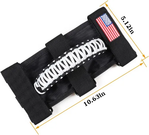 Miniatura 3 de 2 x Asas de Agarre para Barra Antivuelco, Mango de Agarre de Paracord para Jeep Wrangler YJ TJ JK JL y Gladiator JT 1955-2022 UTV ATV, Compatible