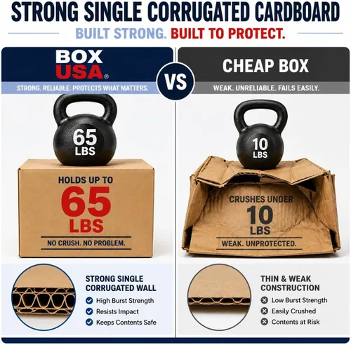 Miniatura 4 de BOX USA Cajas de mudanza medianas 18"L x 14"W x 12"H Paquete de 20 - Caja de cartón corrugado para envío, correo, embalaje, empaquetado