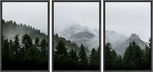 Miniatura 103 de wall26 Lienzo enmarcado para pared, juego de arte de noche estrellada sobre montañas, cielo nocturno tranquilo, naturaleza, desierto, fotografía