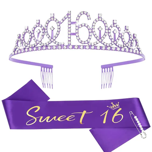 Miniatura 35 de Casoty Juego de diadema y tiara de 40 y fabuloso, oro rosa, para decoraciones de cumpleaños de 40 años, regalos para mujeres, decoraciones de fiesta