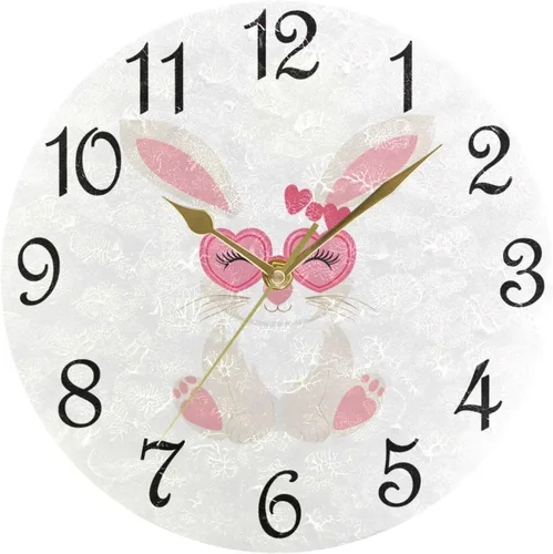 Miniatura 37 de Reloj de pared rústico retro con puerta de granero de madera, marrón, azul, funciona con pilas, silencioso, sin tictac, 10 pulgadas, reloj de mesa