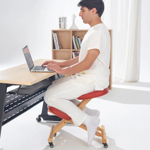 Miniatura 9 de Master Massage - Silla plegable ergonómica de madera para oficina, silla plegable de madera para corrección de postura en el hogar, mejora tu