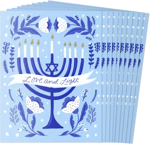 Miniatura 15 de Tarjeta Divertida de Hanukkah – Saludo Festivo con Juegos de Palabras, Blanca por Dentro, Perfecta para Amigos, Familia, Colegas