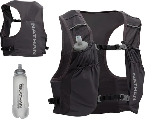 Miniatura 4 de Nathan Pinnacle Featherlite - Chaleco de hidratación para correr (1.5 litros), ultraligero, ajuste de compresión con frasco suave Hydrapak