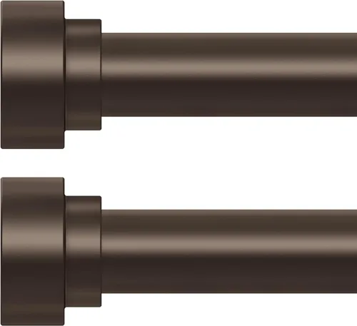Miniatura 13 de Barras de cortina de bronce para ventanas de 30 a 42 pulgadas (2.5-3.5 pies), barras de cortina resistentes de 1 pulgada de diámetro, barra
