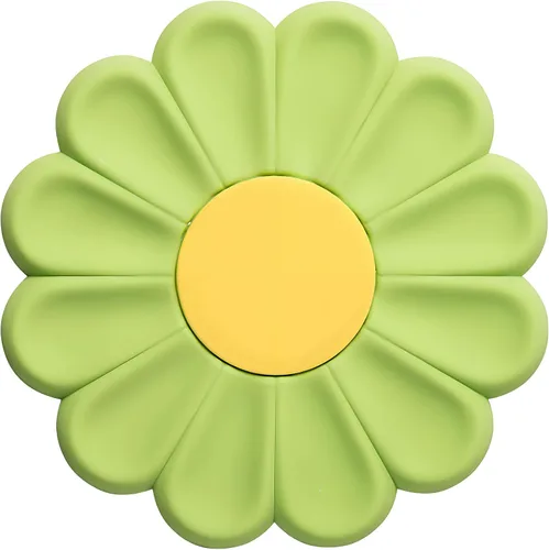 Salvamanteles Daisy para ollas y platos calientes, 6.7 pulgadas, redondos, flexibles, de silicona, soportes calientes, posavasos antideslizantes,