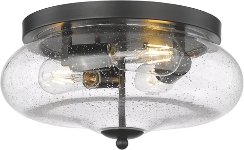 Miniatura 10 de Lámparas de techo Darkaway para montaje empotrado, lámpara de techo interior y exterior con pantalla de vidrio semillado para pasillo, cocina, Blanco