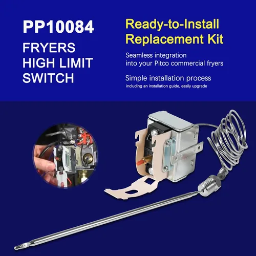 Miniatura 4 de Interruptor de límite alto PP10084 de repuesto para freidora Pitco – Corte de temperatura de seguridad de 435 °F, apto para los modelos de freidora
