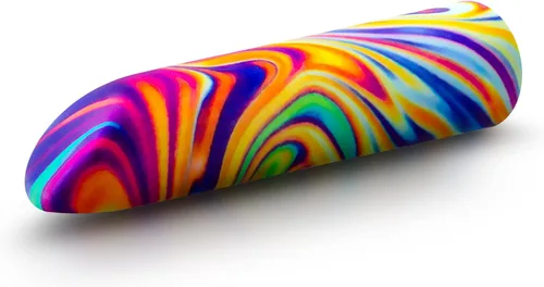 Miniatura 6 de Vibrador de arco iris Blush de 4 pulgadas de adicción limitada Psyche Power, 10 RumboTech potentes vibraciones ruborosas, sensación suave satinada