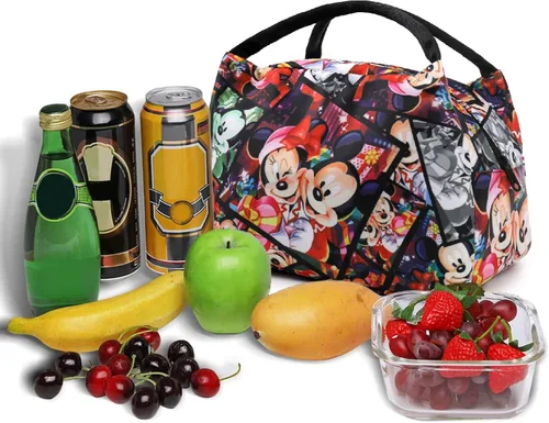 Miniatura 5 de Bolsa de almuerzo de anime para mujer, hielera aislada, bonita lonchera para el trabajo, picnic