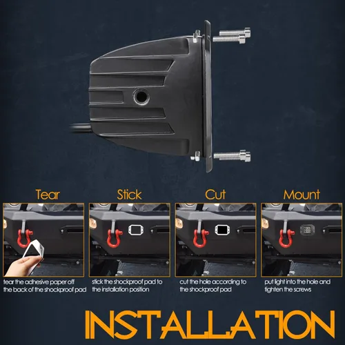 Miniatura 5 de Nirider - Cápsulas LED de montaje empotrado, 2 piezas de luces de parachoques de 84 W, luces de conducción de haz puntual de 5 pulgadas, barra