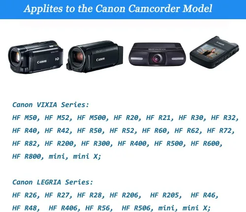 Miniatura 2 de CA-110 Cargador de videocámara CA110 Kit de cable de alimentación para Canon VIXIA HF M50 R800 R80 R700 R500 M52 M500 HF-R70 HF-R72 HF-R700 R50 R52