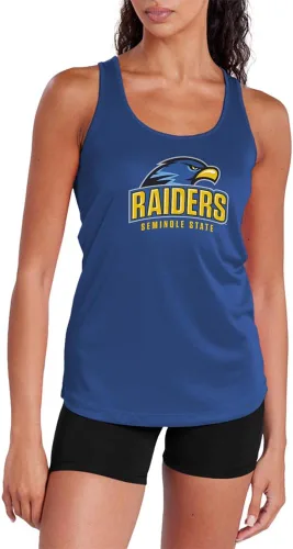 Miniatura 60 de Camiseta deportiva sin mangas oficial de NCAA Collegiate para mujer, con espalda cruzada, colección con logotipo primario