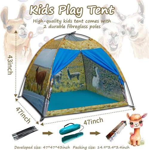 Miniatura 7 de Mnagant Tienda de campaña de alpaca para niños, divertida casa de juegos desplegable para niños y niñas, fácil instalación, tienda de campaña