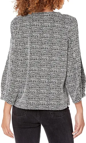 Miniatura 2 de Karl Lagerfeld Paris Camiseta de punto de manga 34 para mujer