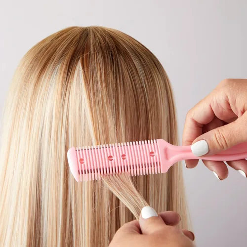 Miniatura 5 de Glamlily Juego de peine de afeitar para adelgazar el cabello, recortadora de extremo dividido, peine adelgazante sin esfuerzo, paquete de 4 a 7.1 x
