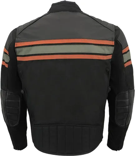 Miniatura 5 de Milwaukee Performance MPM1751 - Chaqueta de piel para hombre, diseño de rayas, color negro