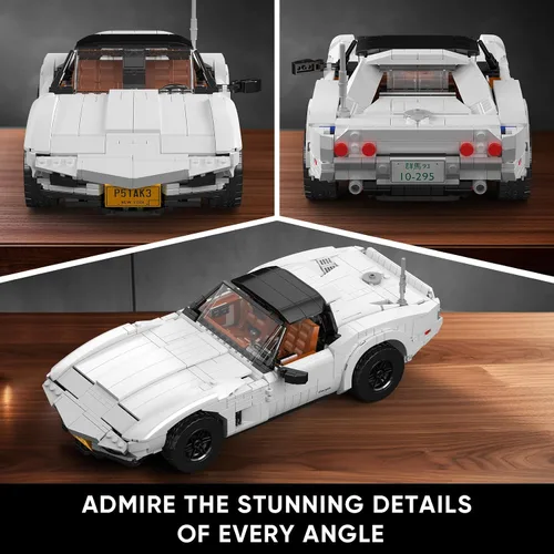 Miniatura 4 de Mould King 10198 Kit de construcción de modelo de coche deportivo, juego de bloques de construcción de automóvil clásico vintage con 1347 piezas