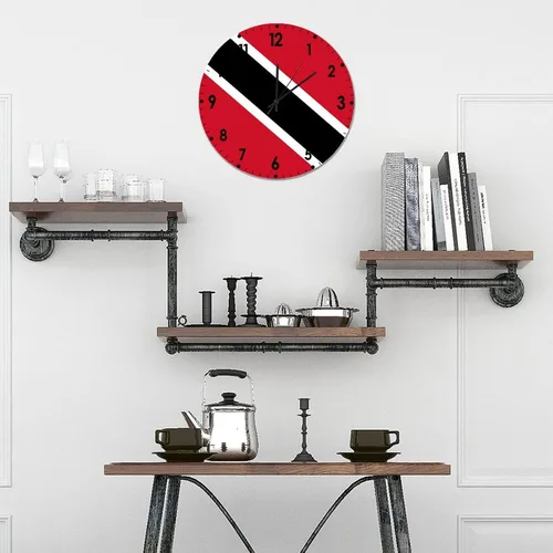 Miniatura 429 de Cheyan Reloj de pared con bandera de Canadá de 12 pulgadas, silencioso, sin tictac, de PVC, funciona con pilas, reloj redondo decorativo, regalo