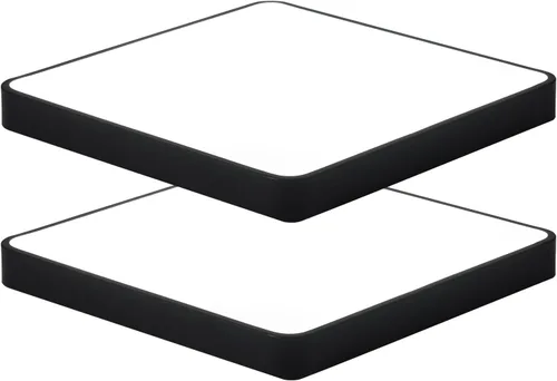 Miniatura 13 de Ganeed luces de techo LED de 19.6 pulgadas, lámpara de techo LED de montaje empotrado cuadrado de 39W, 6500K, lámpara de techo de luz diurna, Blanco
