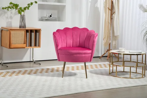 Miniatura 2 de Sillas modernas de terciopelo con acento cómodo, sillas tapizadas para dormitorio, sillas de comedor con patas de metal dorado, sillas de Azul marino
