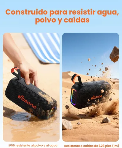Miniatura 5 de Altavoz Bluetooth estéreo de 20 W sonido fuerte: tiempo de reproducción de 30 horas, resistente al agua IPX5, altavoces inalámbricos portátiles