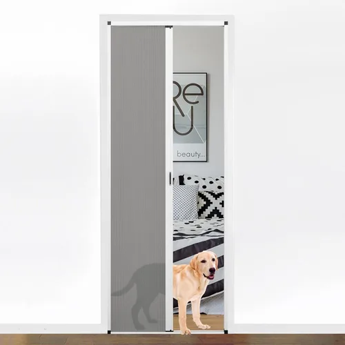 Miniatura 16 de MaKefeile Puerta celular plegable de acordeón sin perforaciones para puertas celulares, puertas correderas para dormitorios, pasillos, divisores